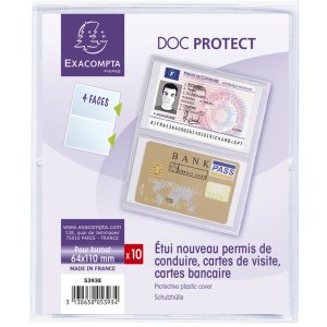 Confezione da 10 custodie protettive per carte di credito...