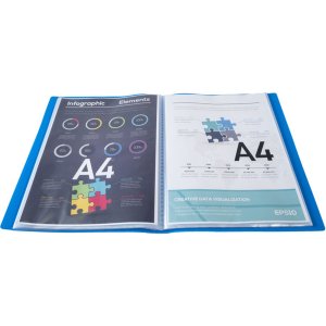 Cartella espositiva A4 20 tasche 8 colori assortiti