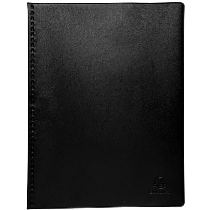 Cartella espositiva con copertina morbida in pp 300? 20 tasche vega opaco, per formato din a4 nero