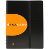 Libro per biglietti da visita Exacard con 20 buste rimovibili per 120 biglietti Exactive, 20x14,5cm Nero