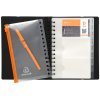 Libro per biglietti da visita Exacard con 20 buste rimovibili per 120 biglietti Exactive, 20x14,5cm Nero