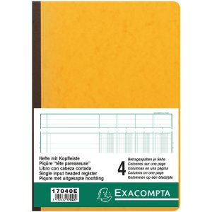 Rilegato a più colonne con 4 colonne su 1 pagina e 34 righe 40 fogli, 110g, DIN A4