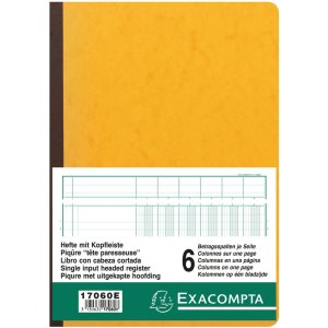 Rilegato a più colonne con 6 colonne su 1 pagina e 34 righe 40 fogli, 110g, DIN A4
