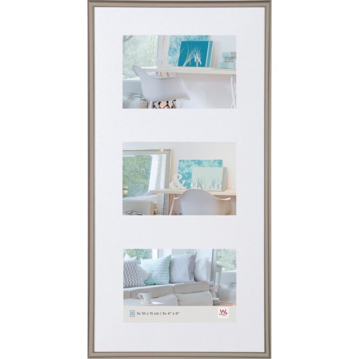 Cornice New Lifestyle Gallery 3x 10x15 cm - grigio
