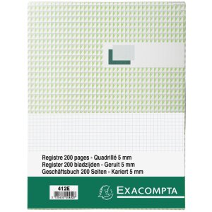 Blocco note con copertina in lino laminato, DIN A4, 100 fogli, 110g, a scacchiera