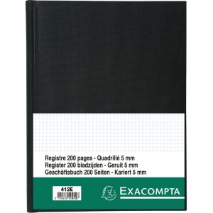 Blocco note con copertina in lino laminato, DIN A4, 100 fogli, 110g, a scacchiera