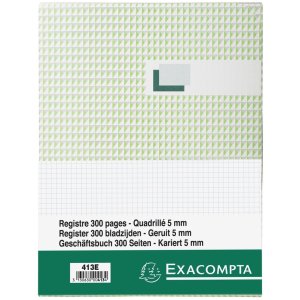 Blocco note con copertina in lino laminato, DIN A4, 150 fogli, 110g, a scacchiera