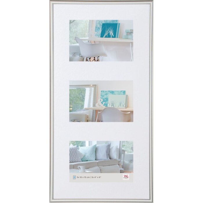 Cornice da galleria 3x 10x15 cm - argento - New Lifestyle