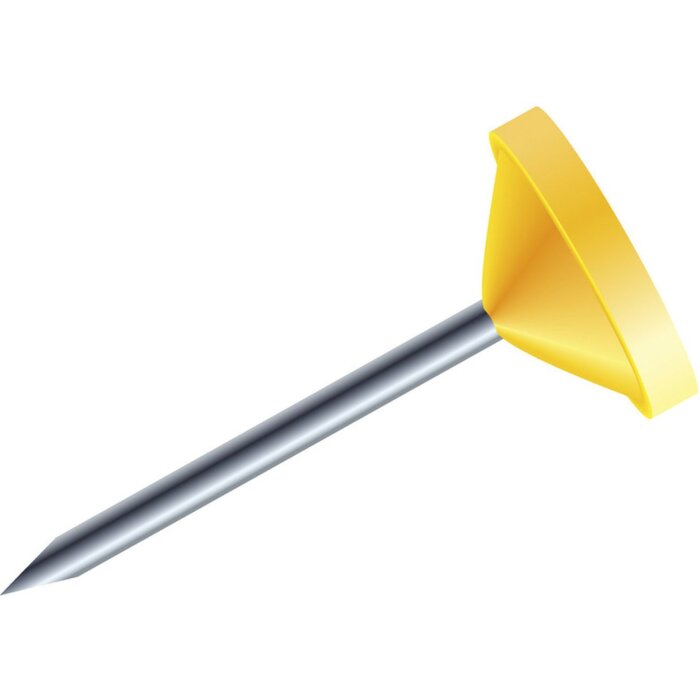 Aghi a testa piatta Ø 5 mm 100 pezzi giallo