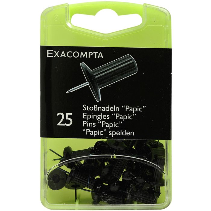 Pinboard pins blister 25 pezzi nero