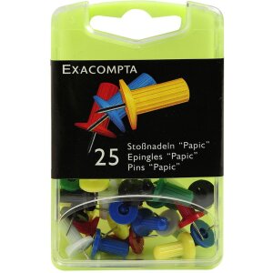 Pinboard pins blister 25 pezzi colori assortiti