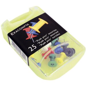 Pinboard pins blister 25 pezzi colori assortiti