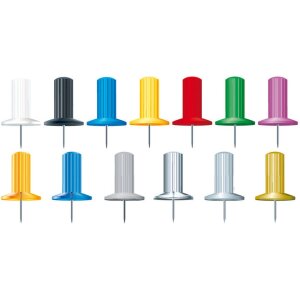 Pinboard pins in blister 10 pezzi colori assortiti