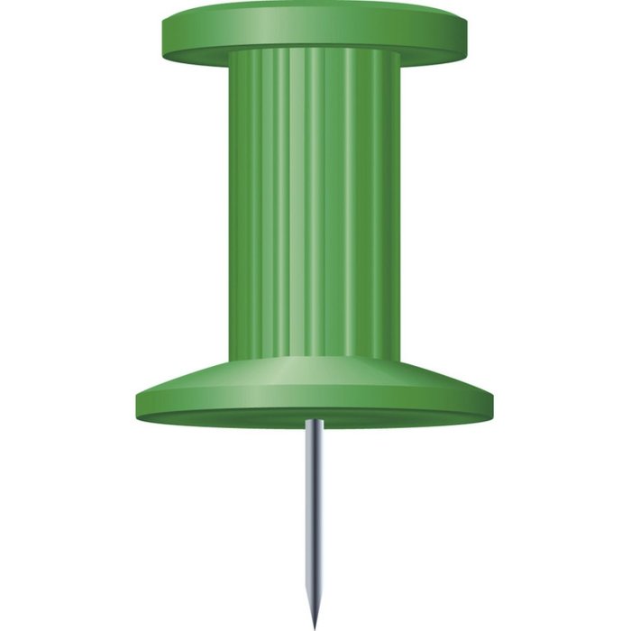 Scatola blister di spilli per lavagna 25 pezzi verde