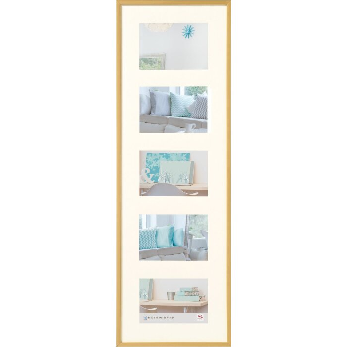 Walther Gallery Frame New Lifestyle 5 foto 10x15 cm oro