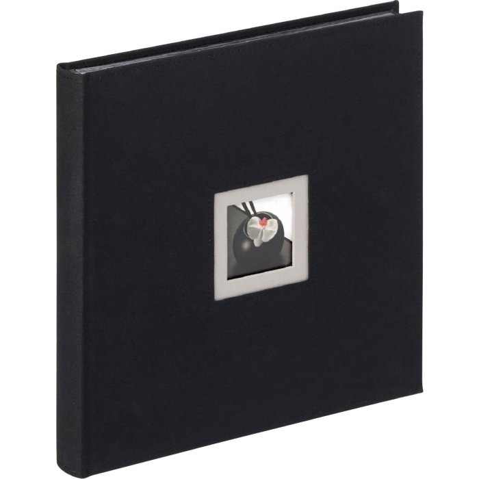 Walther Album fotografico in lino NERO BIANCO nero 30x30 cm 50 pagine nere
