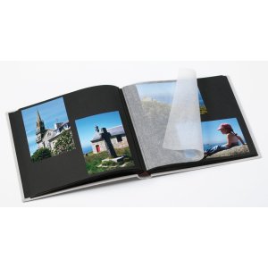Walther Album fotografico in lino NERO BIANCO 30x30 grigio 50 pagine nere