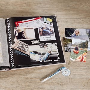Walther Album fotografico in lino NERO BIANCO 30x30 grigio 50 pagine nere