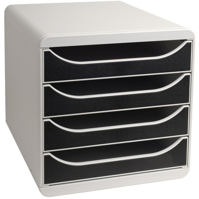 Cassettiera Big-Box Classic grigio chiaro-nero