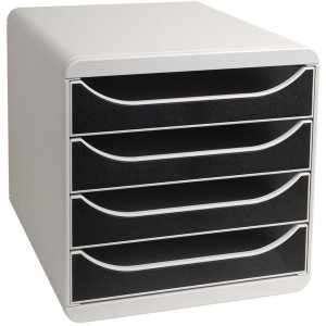 Cassettiera Big-Box Classic grigio chiaro-nero