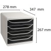 Cassettiera Big-Box Classic grigio chiaro-nero