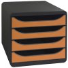 Cassettiera Big-Box Classic grigio topo-mandarino