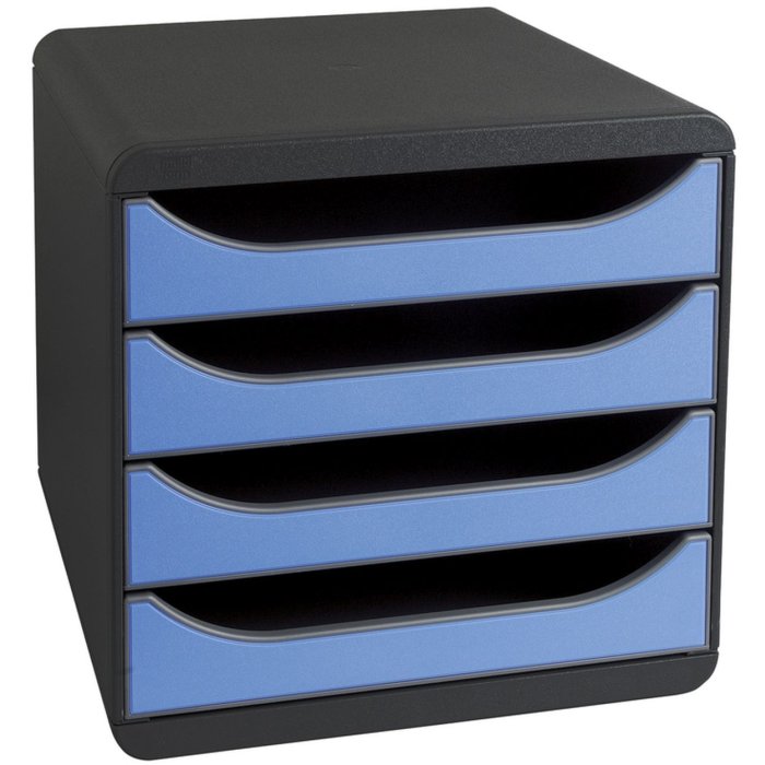 Cassettiera Big-Box Classic grigio topo-blu ghiaccio