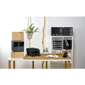 Cassettiera Big-Box Classic nero-argento metallizzato