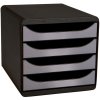 Cassettiera Big-Box Classic nero-argento metallizzato