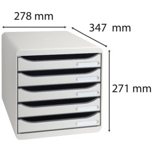 Cassettiera Big-Box Plus Classic grigio chiaro