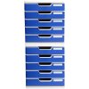 Cassettiera A4+ con 5 cassetti grigio chiaro-blu