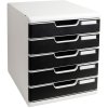 Cassettiera A4+ con 5 cassetti grigio chiaro-nero