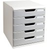 Cassettiera A4+ con 5 cassetti grigio chiaro-grigio pietra