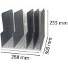 Selezionatore verticale MODULOTOP con 5 piastre divisorie - grigio chiaro-grigio topo