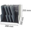 Selezionatore verticale MODULOTOP con 5 piastre divisorie - nero-grigio topo