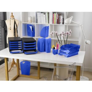 Vassoio per lettere Combo 2 Classic blu ghiaccio trasparente