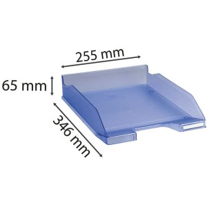 Vassoio per lettere Combo 2 Classic blu ghiaccio trasparente