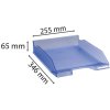 Vassoio per lettere Combo 2 Classic blu ghiaccio trasparente