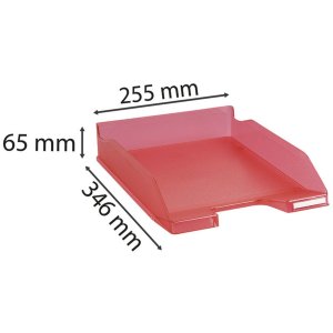 Vassoio per lettere Combo 2 Classic lampone trasparente