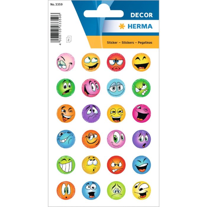 herma glimmered smily stickers decorazione adesivi Reward