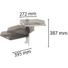 Colonna girevole 3 vaschette porta lettere B4 Classic grigio chiaro-grigio traslucido
