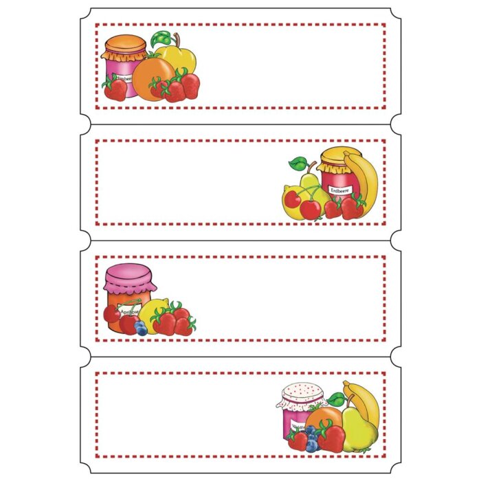 Adesivi colorati autoadesivi per frutta della serie VARIO
