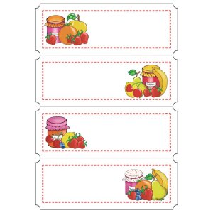 Adesivi colorati autoadesivi per frutta della serie VARIO