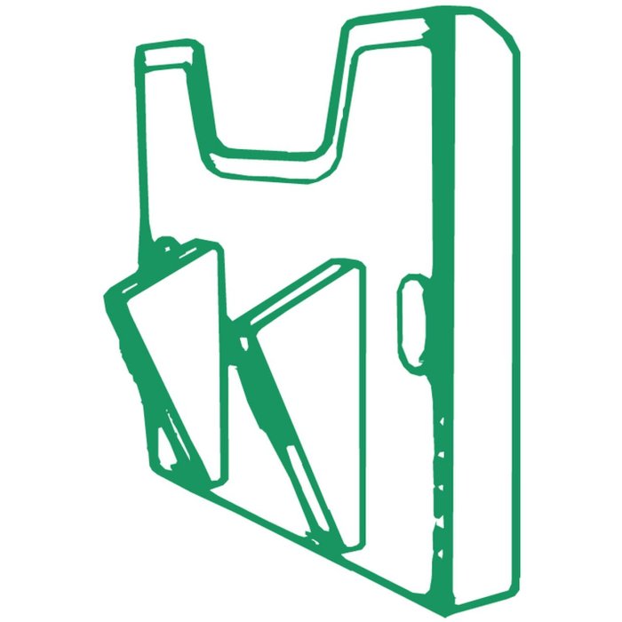 Pensile A4 vetro alto verde