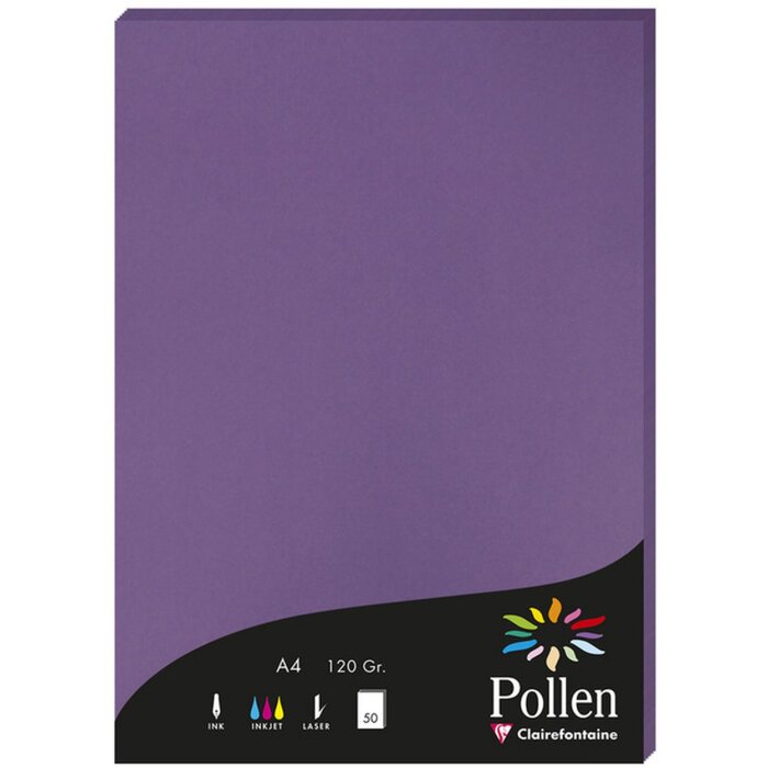 Carta polline A4 120g 50 fogli viola