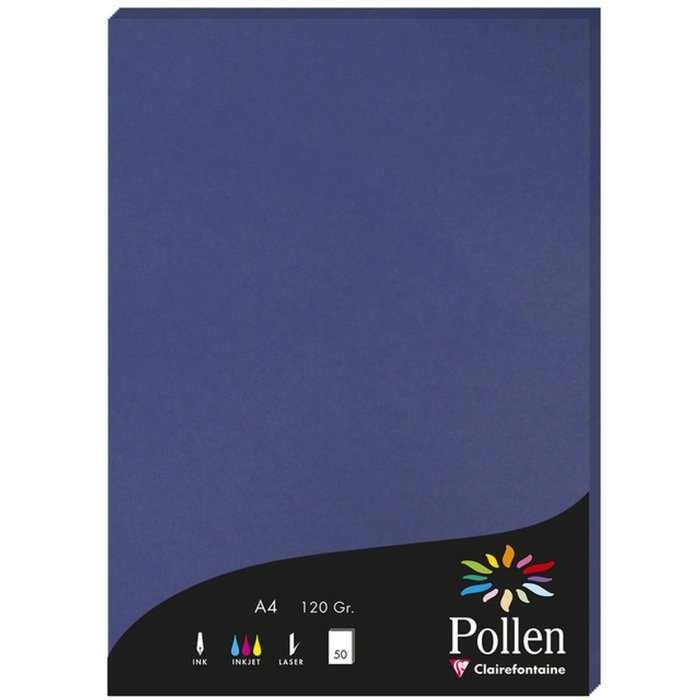 Carta polline A4 120g 50 fogli blu royal