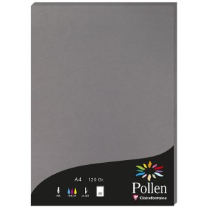 Carta polline A4 120g 50 fogli grigio scuro