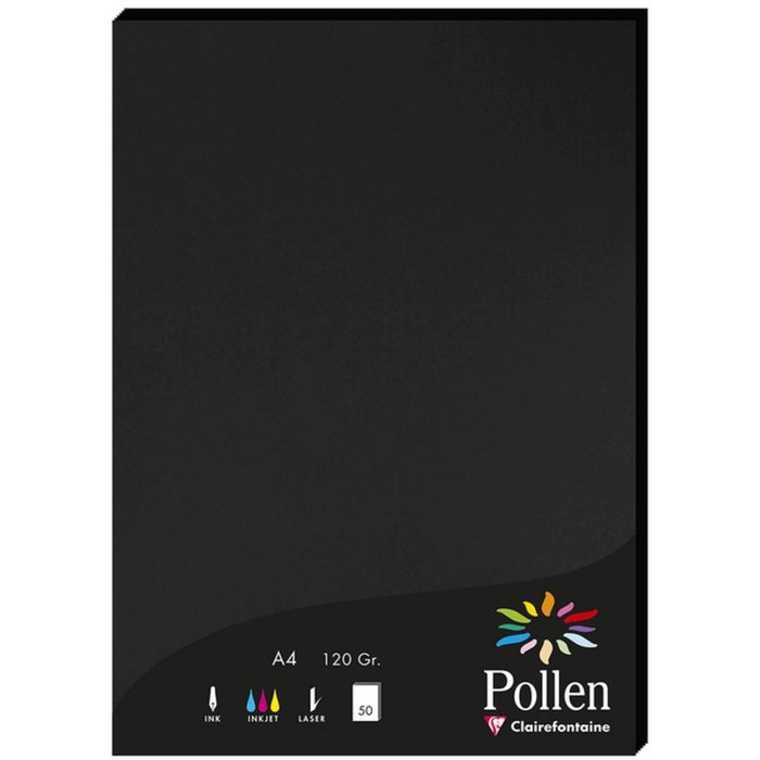 Carta polline A4 120g 50 fogli nero