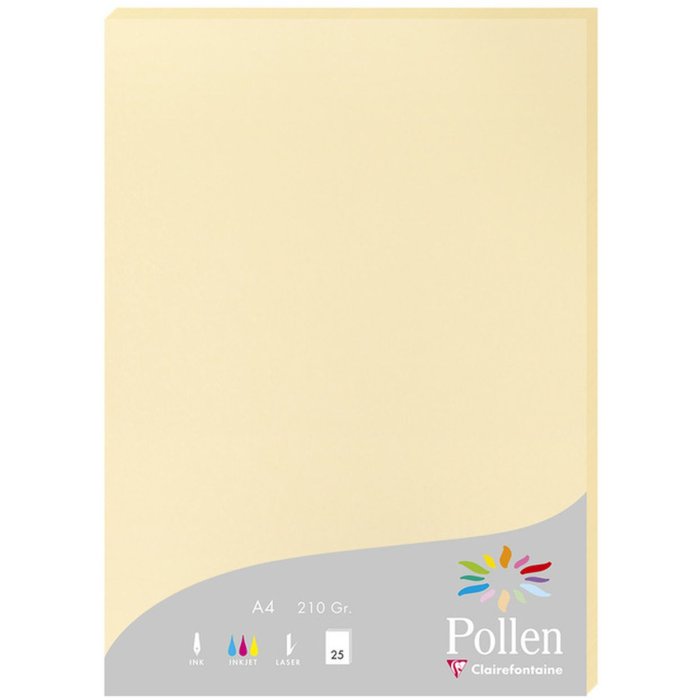 Carta A4 Polline 210g camoscio 25 fogli