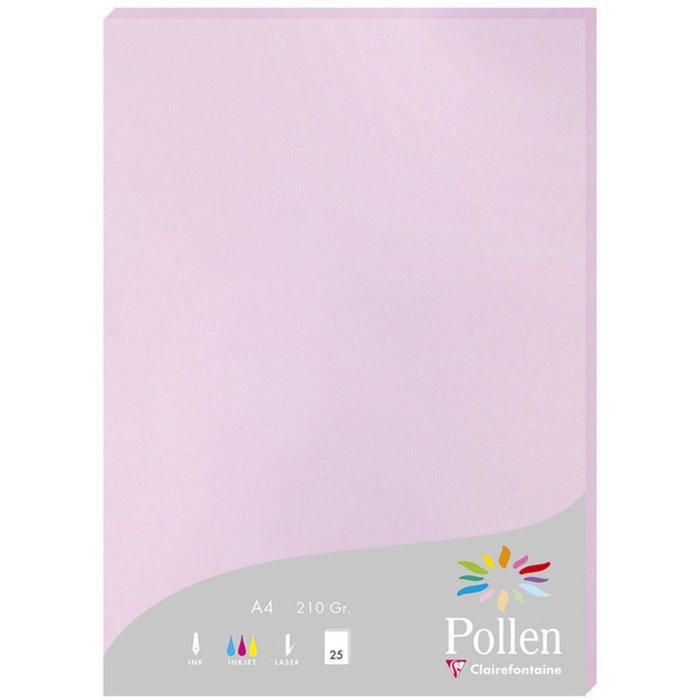 Carta A4 Polline 210g lilla 25 fogli